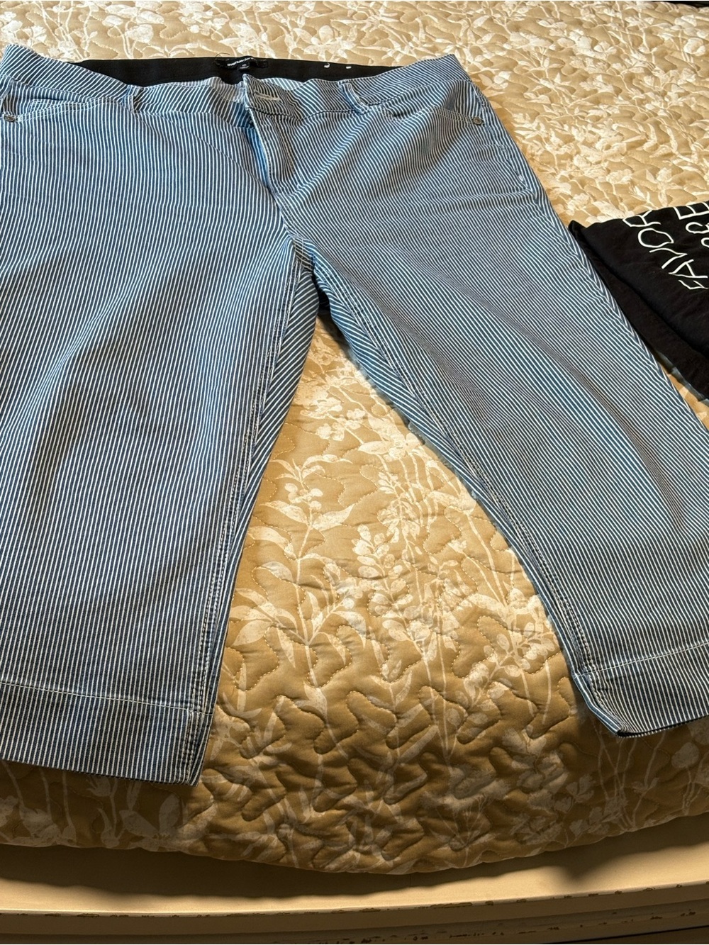Lane Bryant Women’s Blue Pinstripe Capris